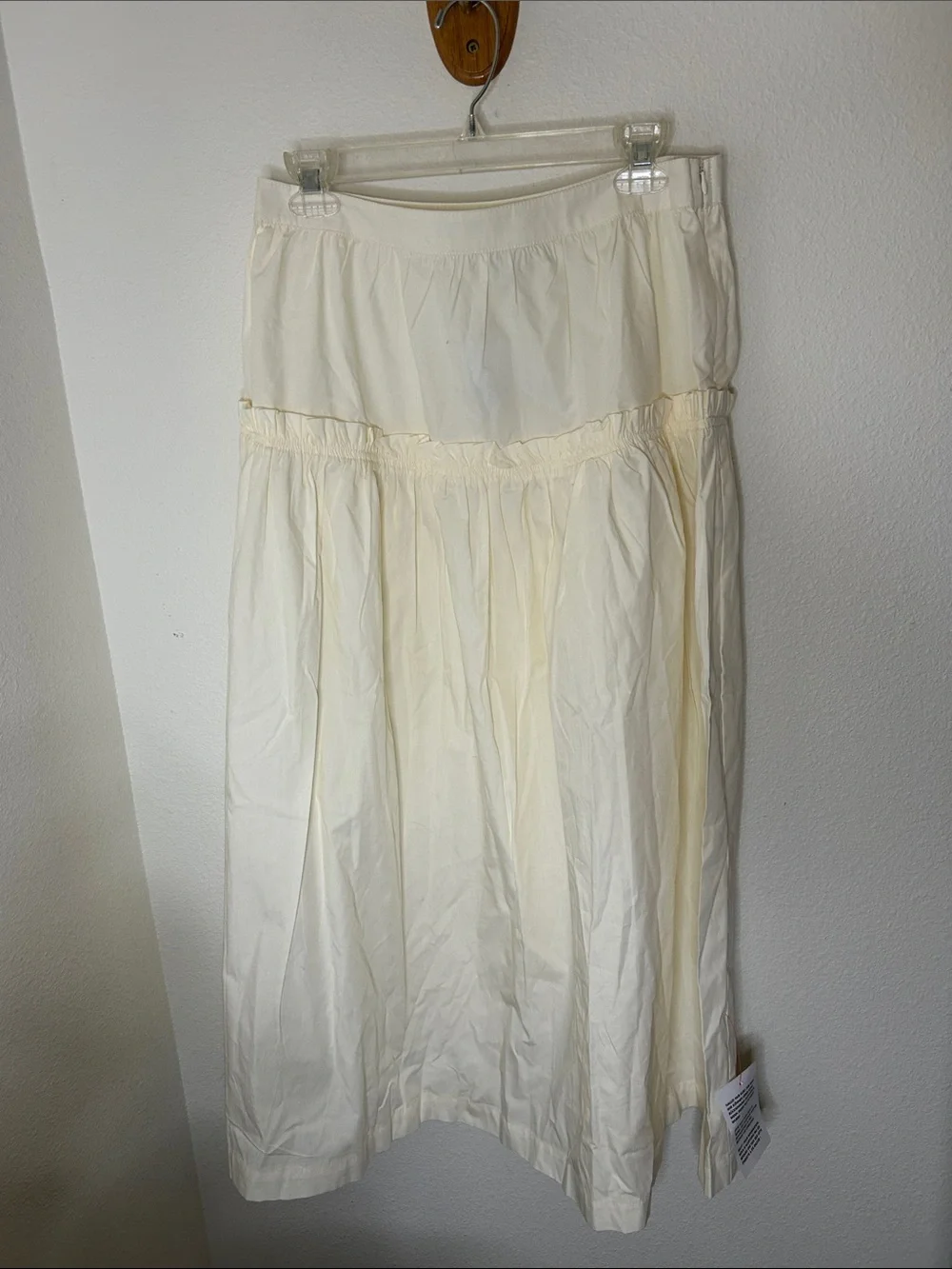 Topshop tiered ivory maxi skirt NEW Size Small